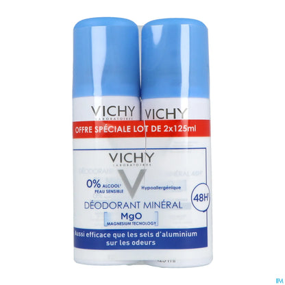 Mineral Deodorant Without Aluminum Salts 48H 2 x 125 ml