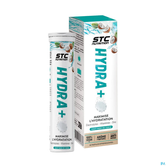 STC Nutrition Hydra+ Pastilles Effervescentes Noix de Coco Boite de 20