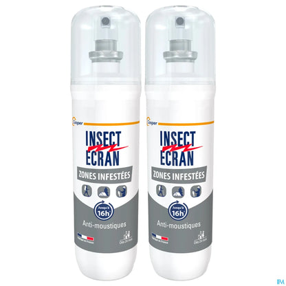 Repellente per zanzare per aree infestate, confezione da 2 x 100 ml