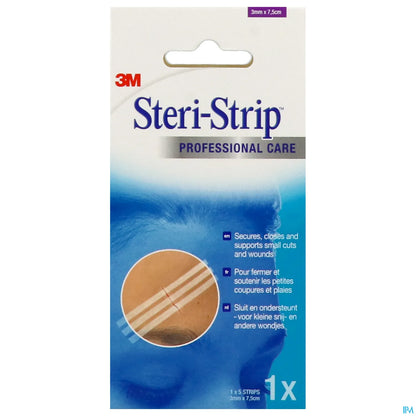 Steri-Strip Bandelettes Adhésives de Suture 3x75mm Boite de 5
