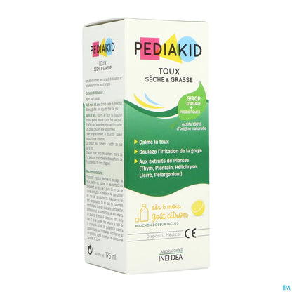 Ineldea Pediakid Dry and Chesty Cough Syrup 125ml