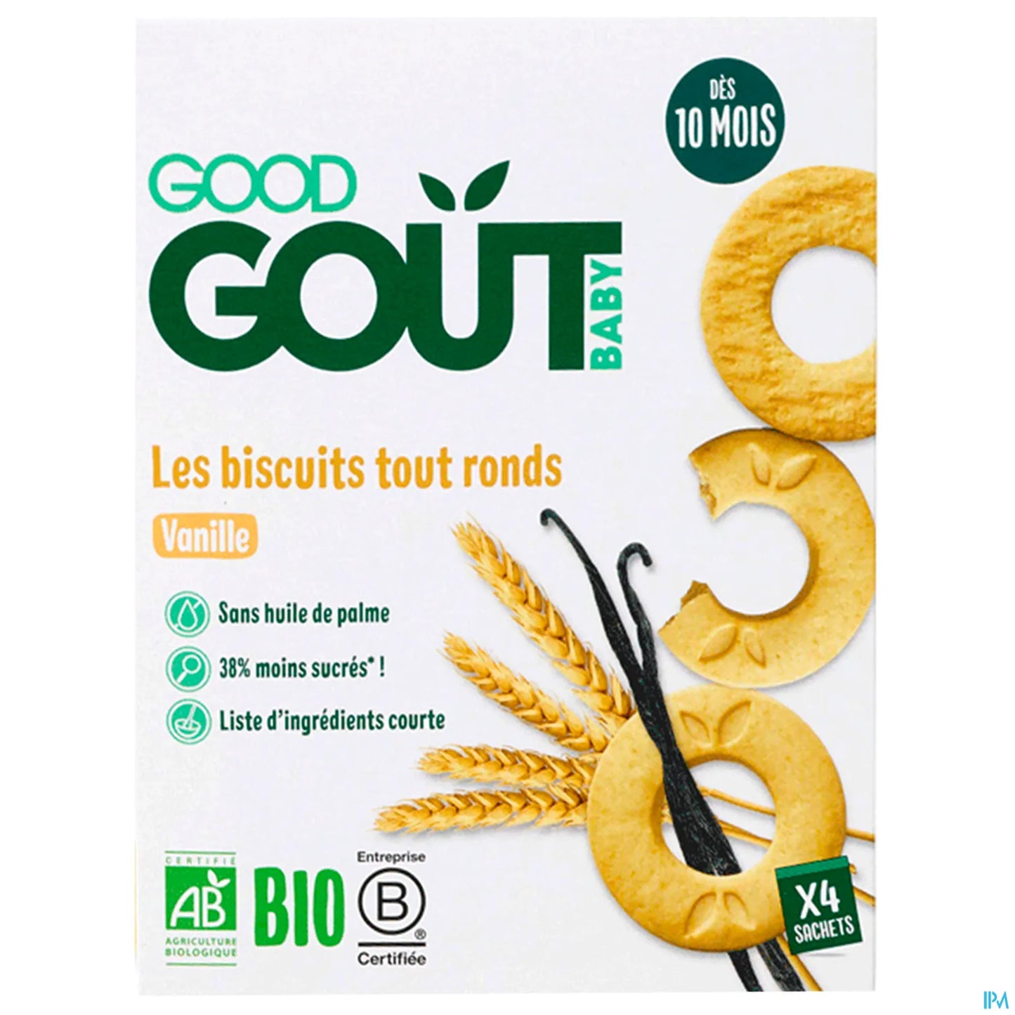 Biscuits Tout Ronds Vanille Bio Dès 10 Mois 80G
