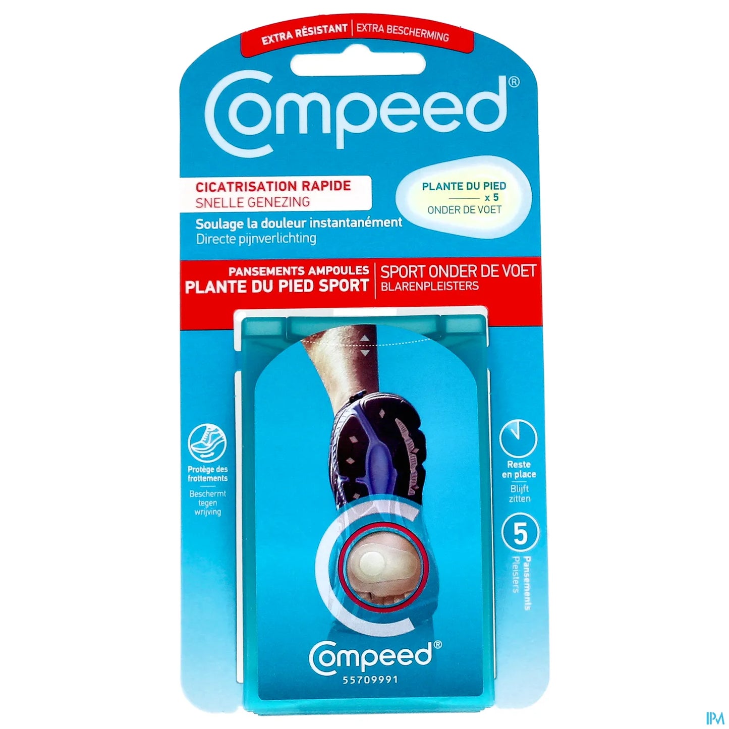 5 Pansements Ampoule Plante du Pied Sport 4 x 6.6cm