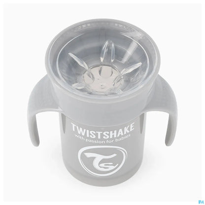 Twistshake Tasse 360 230 mL Gris 6 Mois et Plus