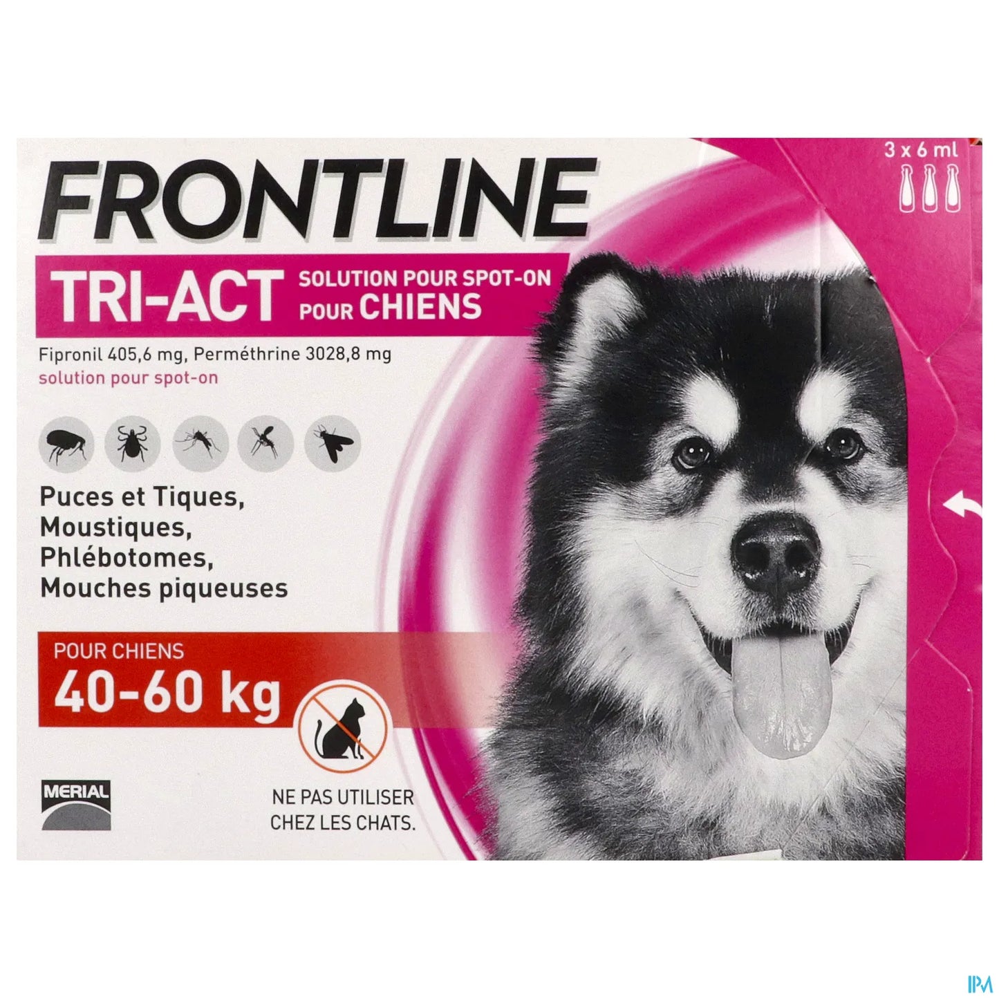 Tri-Act Dog 40-60kg 3 Pipettes