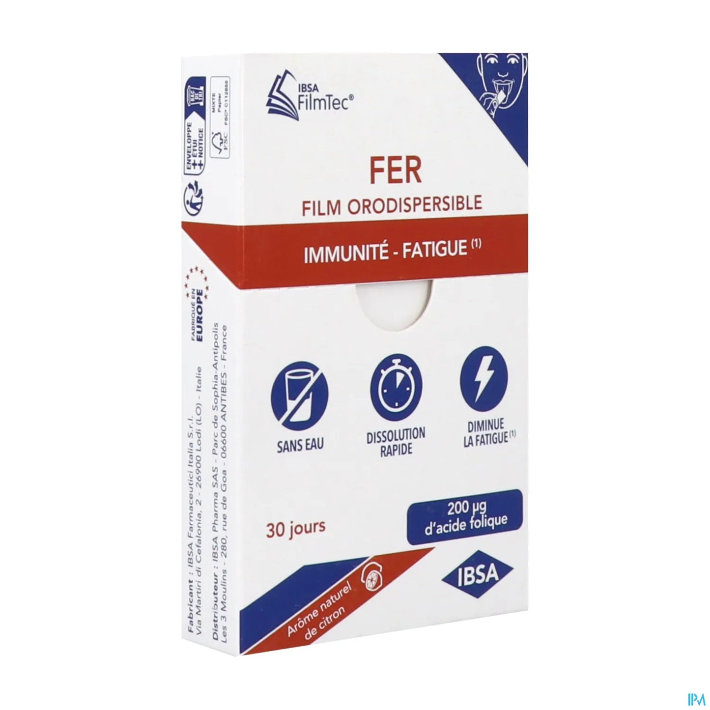 Fer Immunité Fatigue 30 Films Orodispersibles