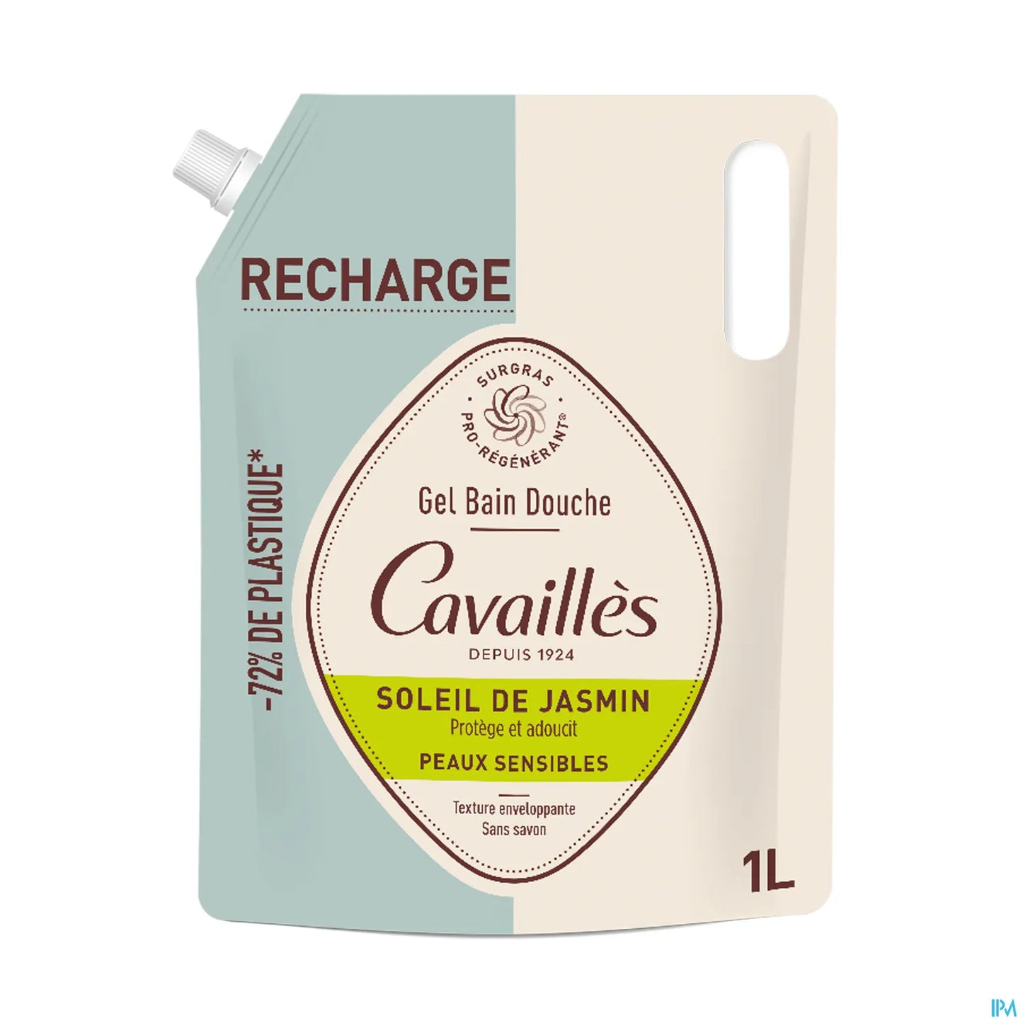 Gel Bain Douche Jasmin Recharge 1 L