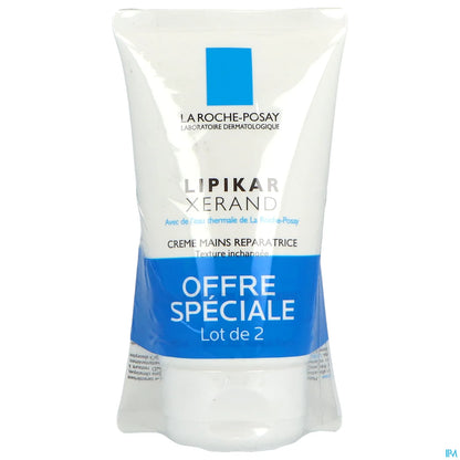 Lipikar Xerand Crème Mains Réparatrice 2x 50ml