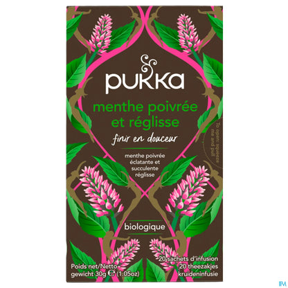 Infusion Menthe Poivrée et Réglisse Bio 20 Sachets