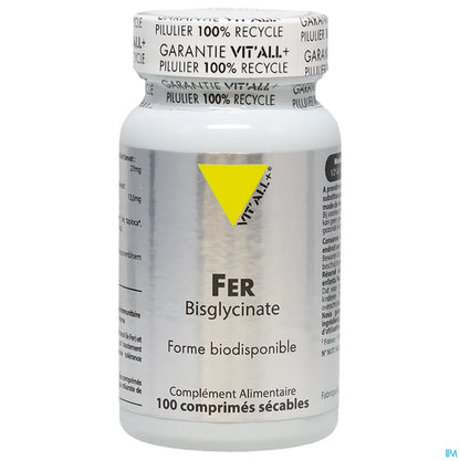 Bisglicinato di ferro 27 mg 100 compresse con linea di divisione