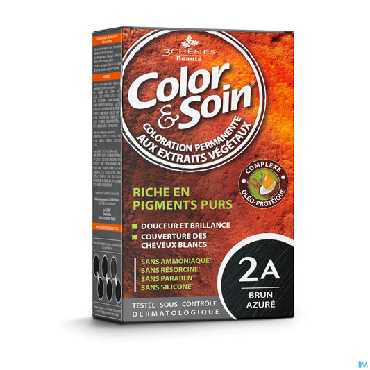 3 Chênes Color & Soin 2a Brun Azure Etui 60ml X2
