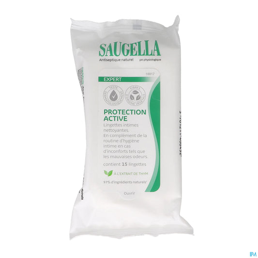 Lingettes Antiseptiques Intimes Boîte de 15