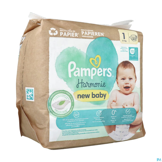 Harmonie Couches Taille 1 2-5 Kg Pack de 22