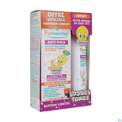 Coffret Anti-Poux Looney Tunes Shampooing Et Lotion