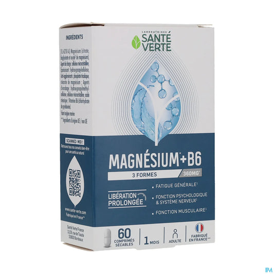 Santé Verte Magnésium 3 Formes 360 mg 60 comprimés
