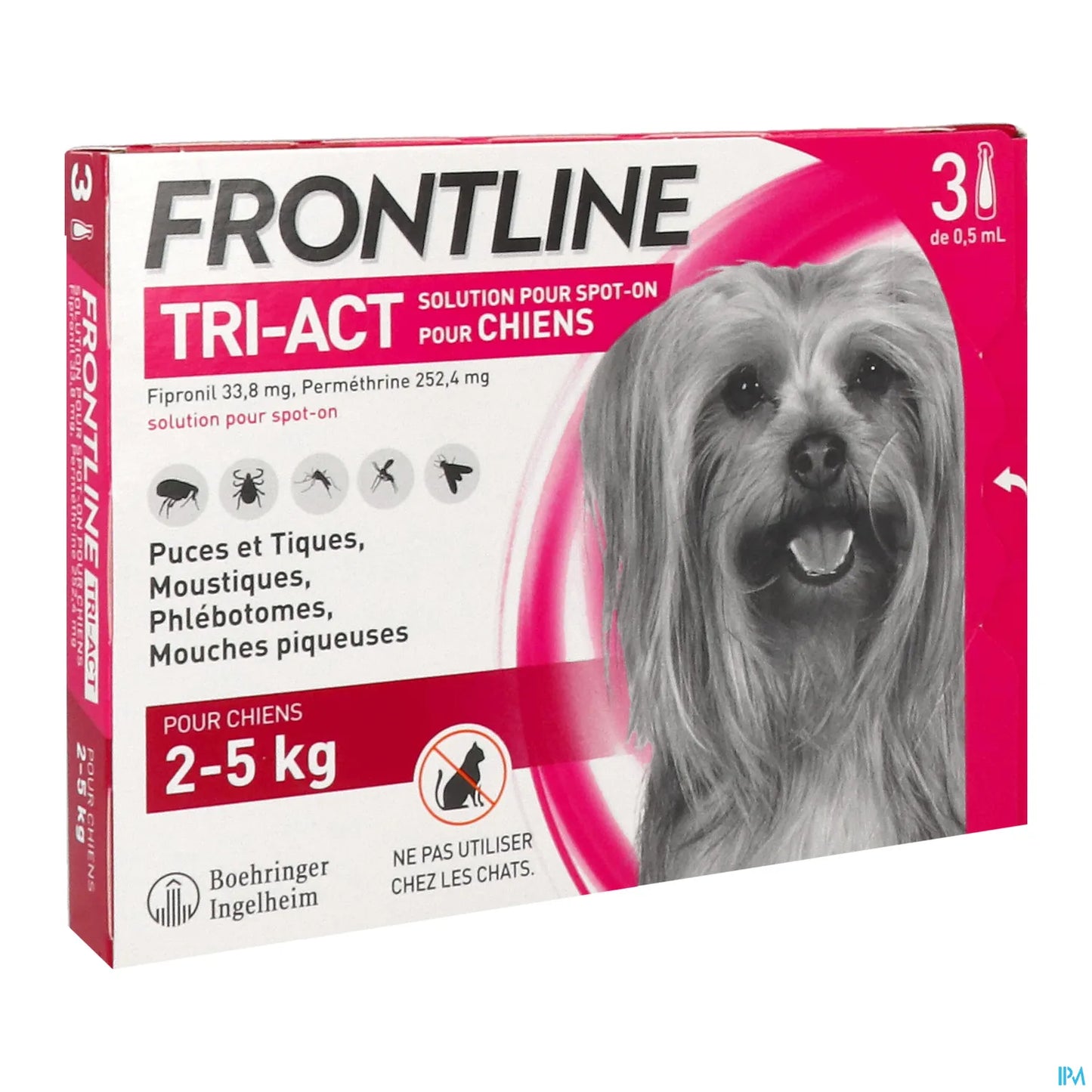 Tri-Act Dog 2 to 5 kg Box of 3 Pipettes