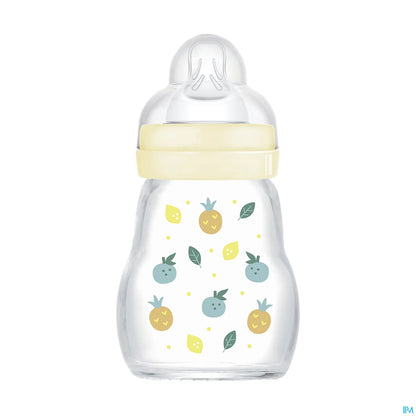 Premium Glass Baby Bottle 170ml White Flow 1