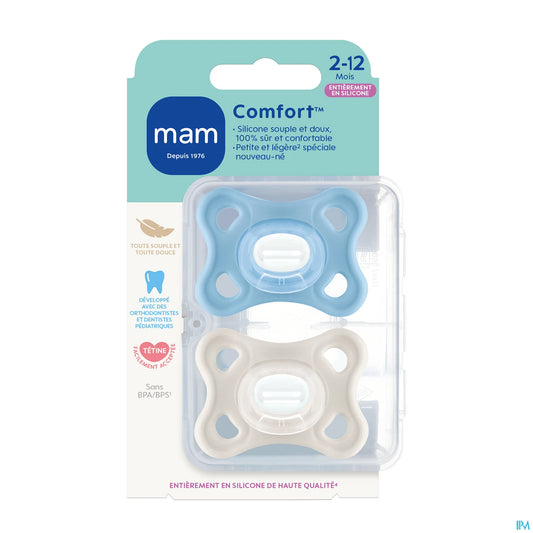MAM Sucette Comfort Silicone 2 à 12 Mois 2 unités