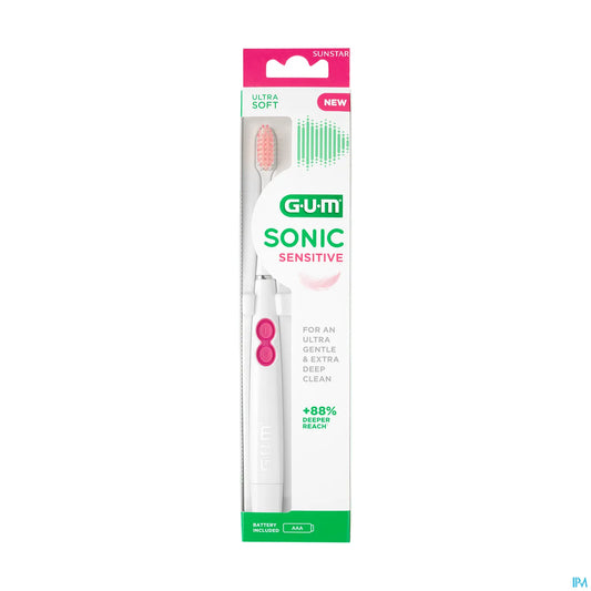 G.U.M Sonic Sensitive 4101 Brosse à Dents Électrique à Pile