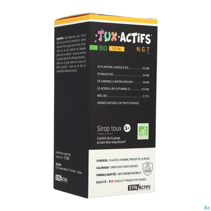 Tux Actifs Bio Sciroppo per la tosse per bambini 125 ml