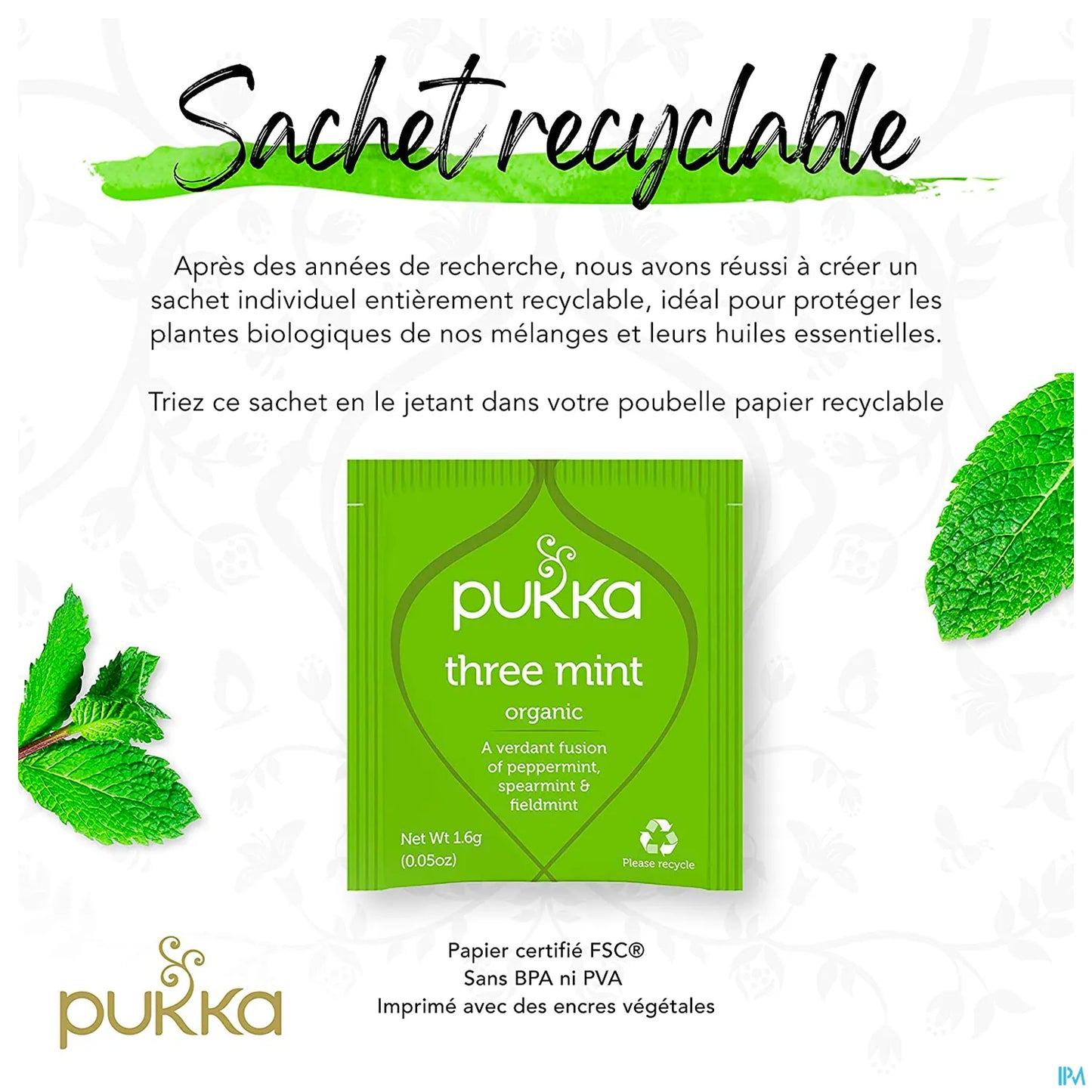 Infusion Trois Menthes Bio 20 Sachets