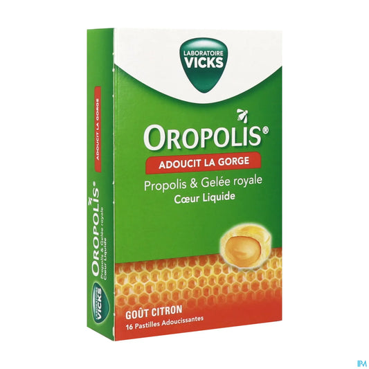Vicks Oropolis Coeur Liquide Gelée Royale 16 Pastilles