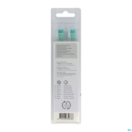 Philips Sonicare C2 Optimal Plaque Defence HX9022 2 Têtes de Brosse