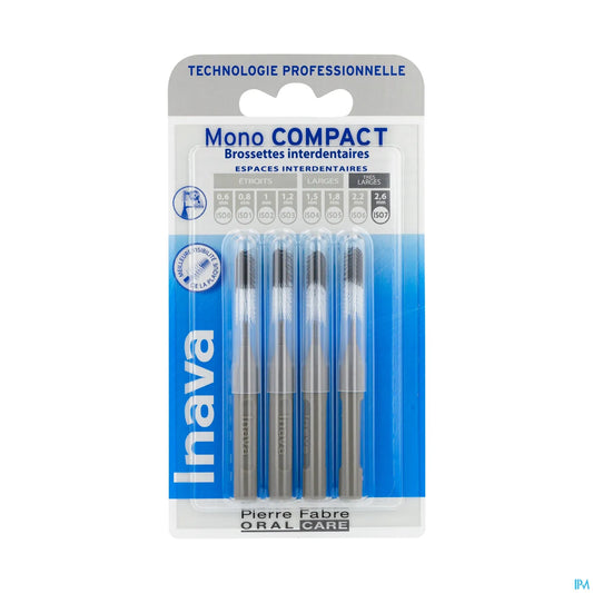 Mono Compact Grey Brush 2.6mm ISO7 Very Wide Interdental Spaces Box of 4