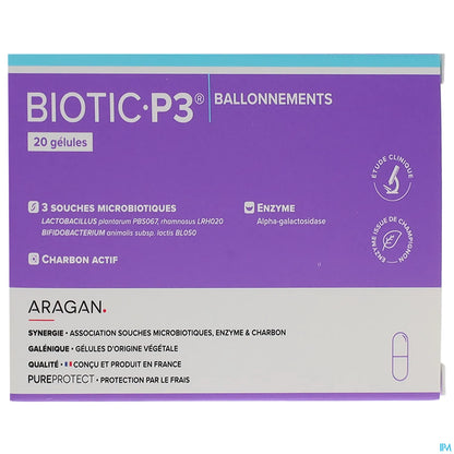 Biotic P3 Ballonnements 20 Gélules