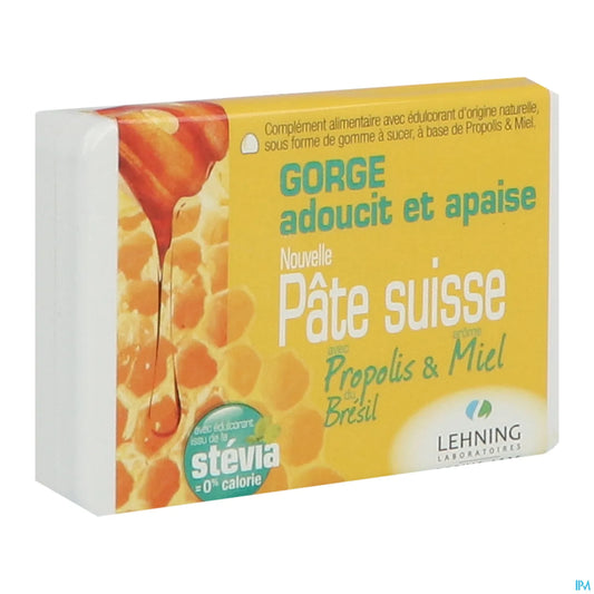 Pâte Suisse Gorge 40 Gommes Propolis Miel