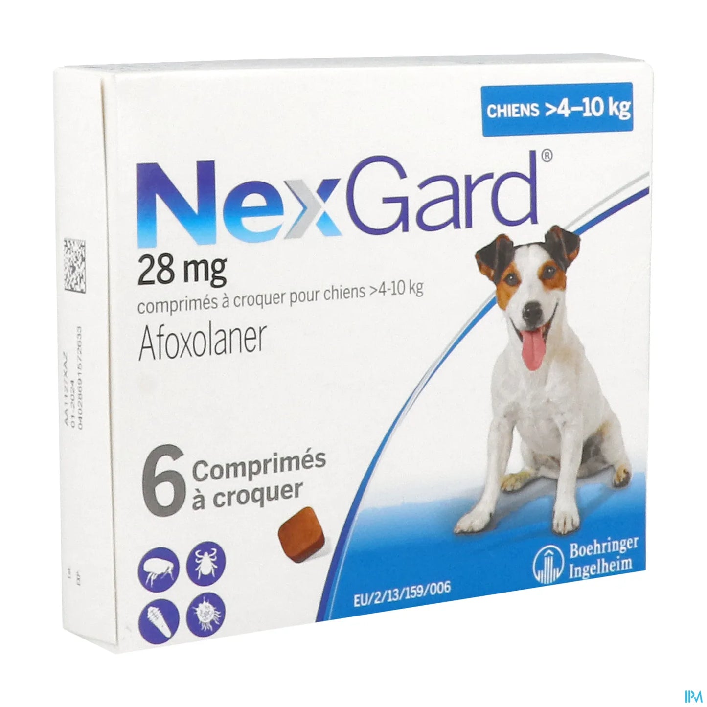 Compresse masticabili per cani da 4 a 10 kg, confezione da 6