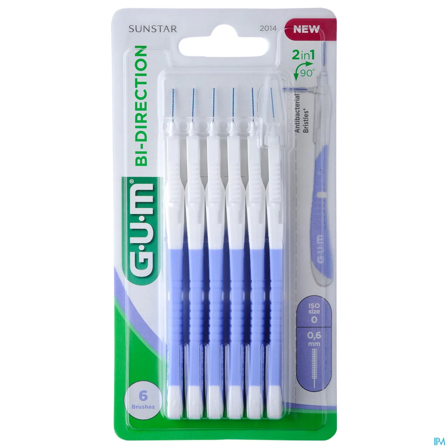 G.U.M Bi-Direction Brossettes Interdentaires 0.6mm x6