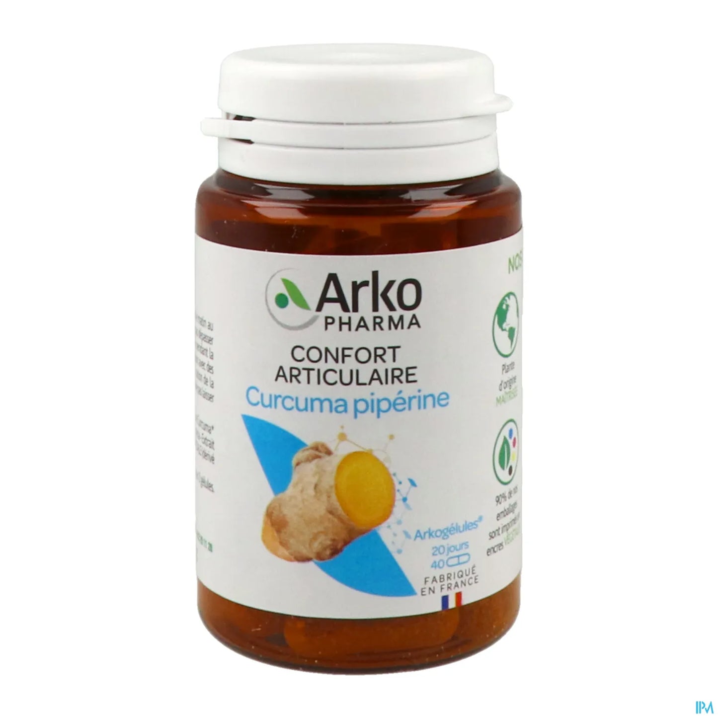 Arkogélules Curcuma Pipérine Bio 40 Gélules