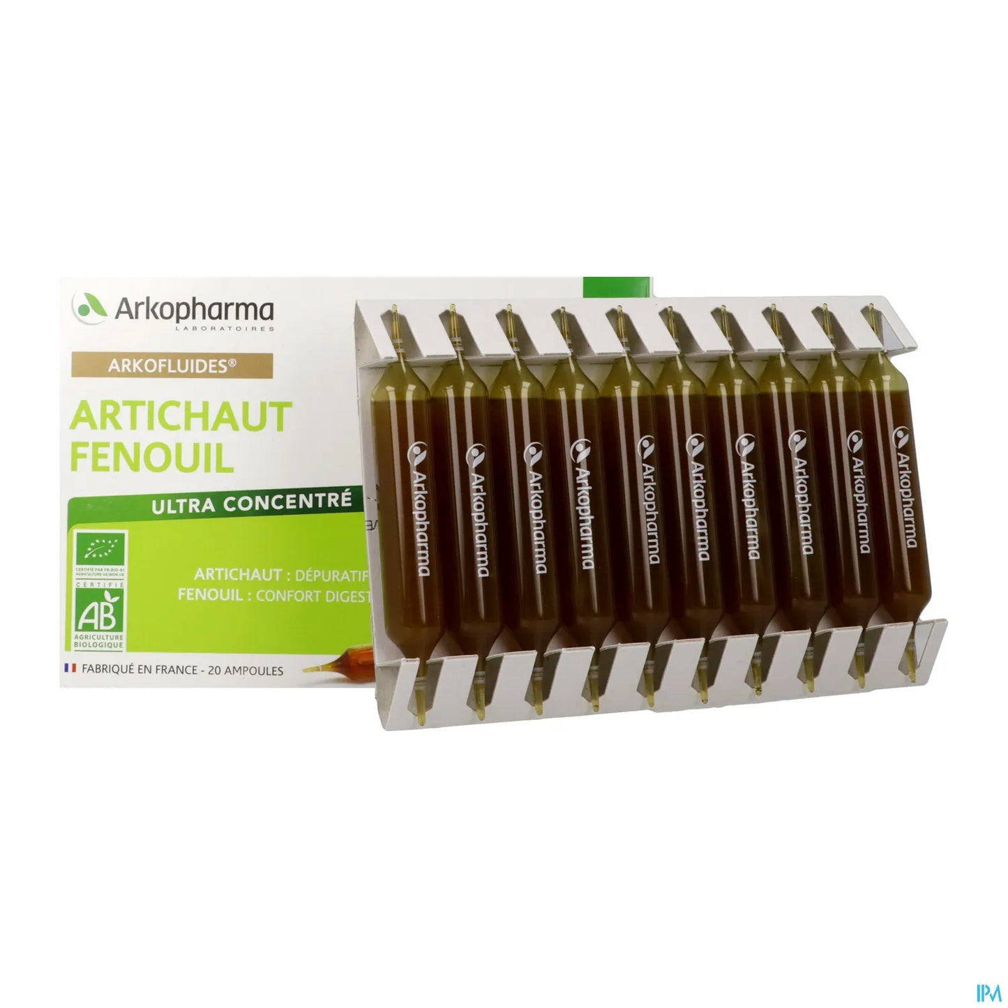 Arkofluides Artichaut Fenouil Bio 20 Ampoules