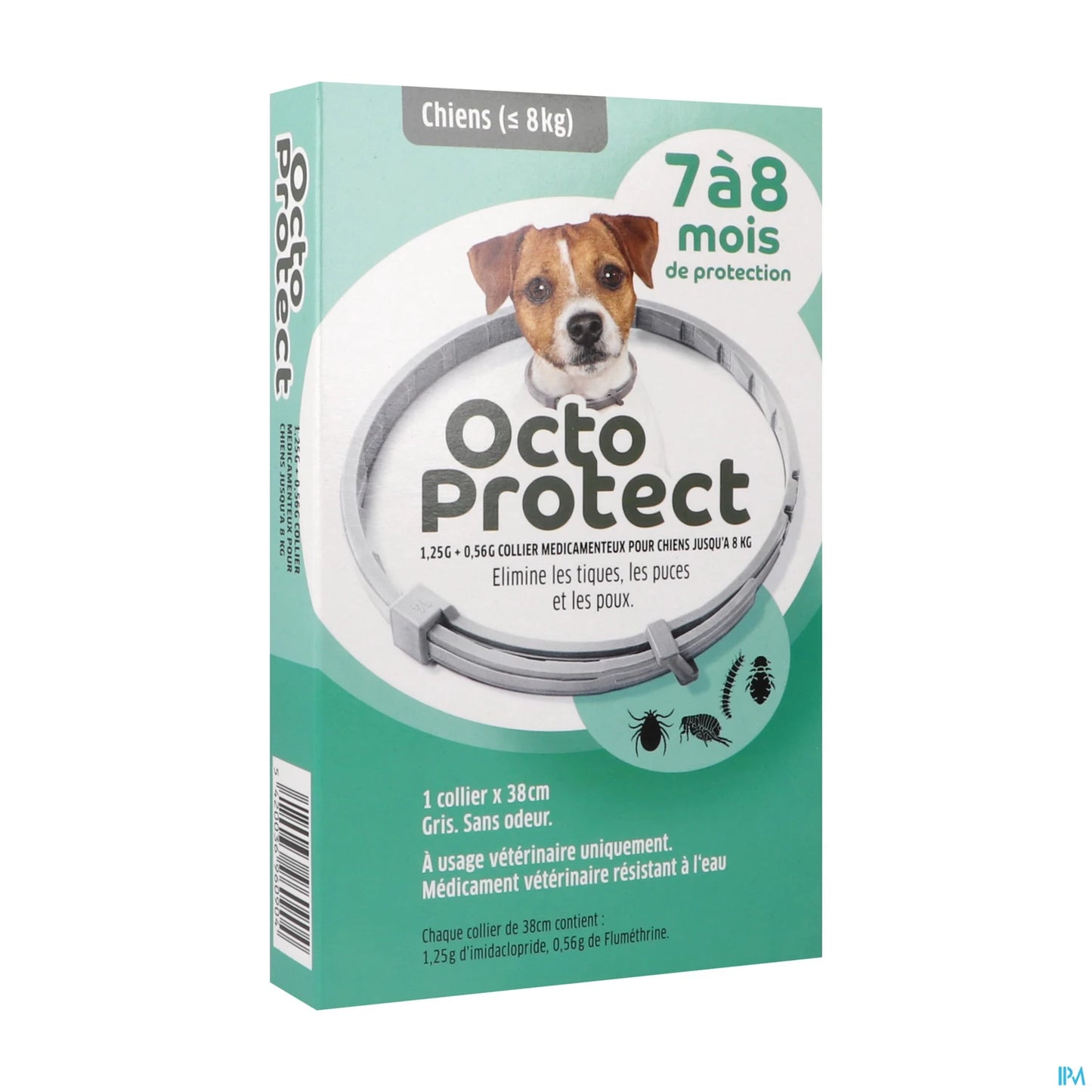 Collier Anti-Parasitaire Pour Chien <8 kg 1,25 g + 0,56 g