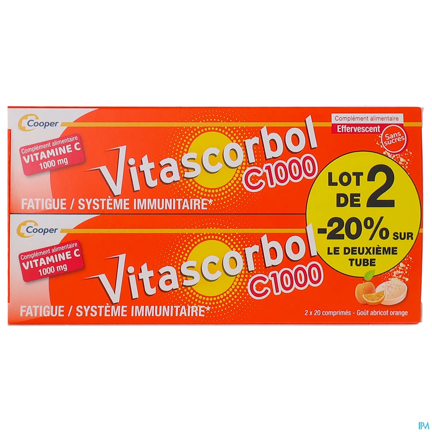 VitaScorbol C1000 20 Comprimés Lot de 2