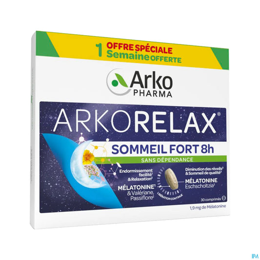 Arkorelax Strong Sleep 8H 30 Tablets