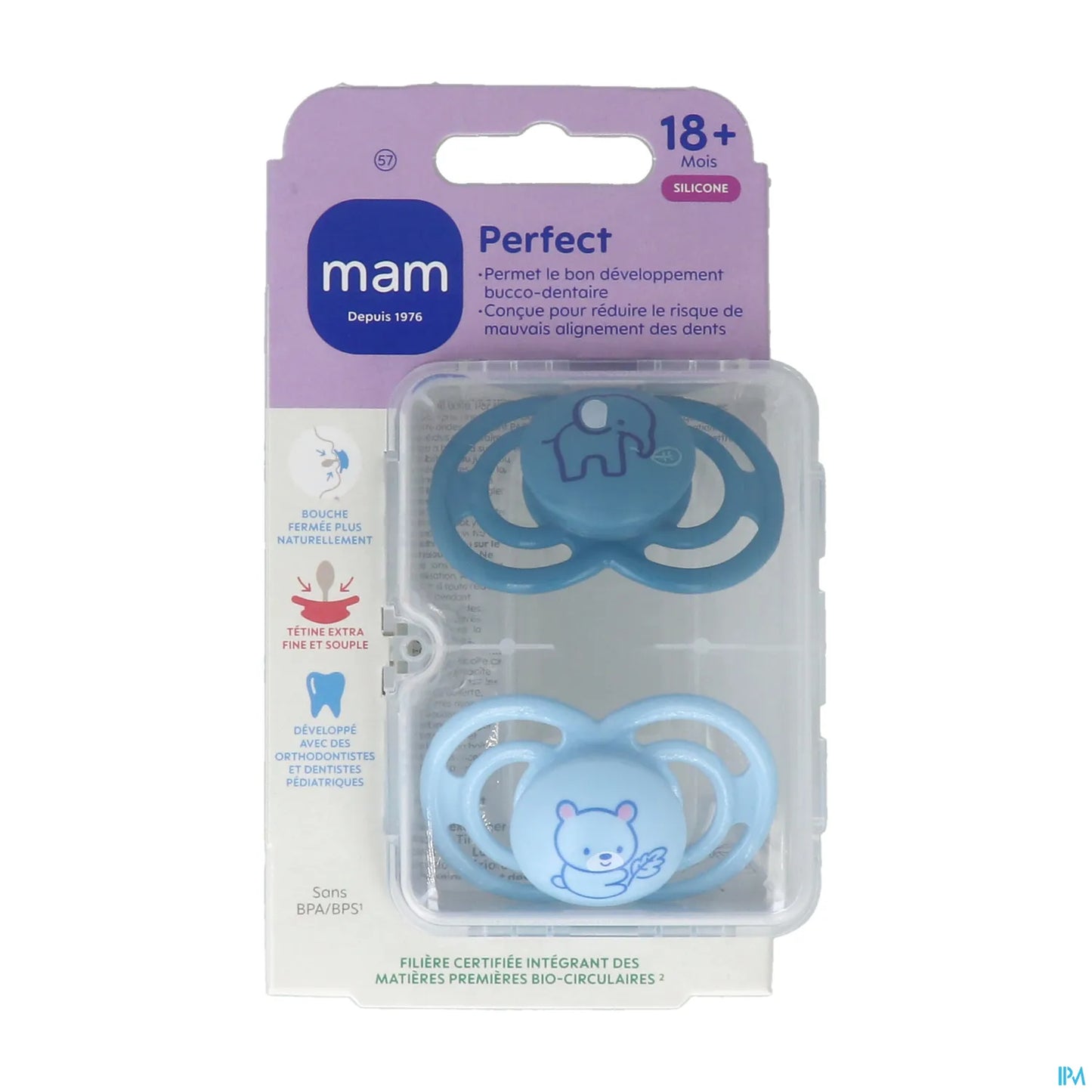 Sucette Perfect Animals Silicone 18 Mois 2 Unités