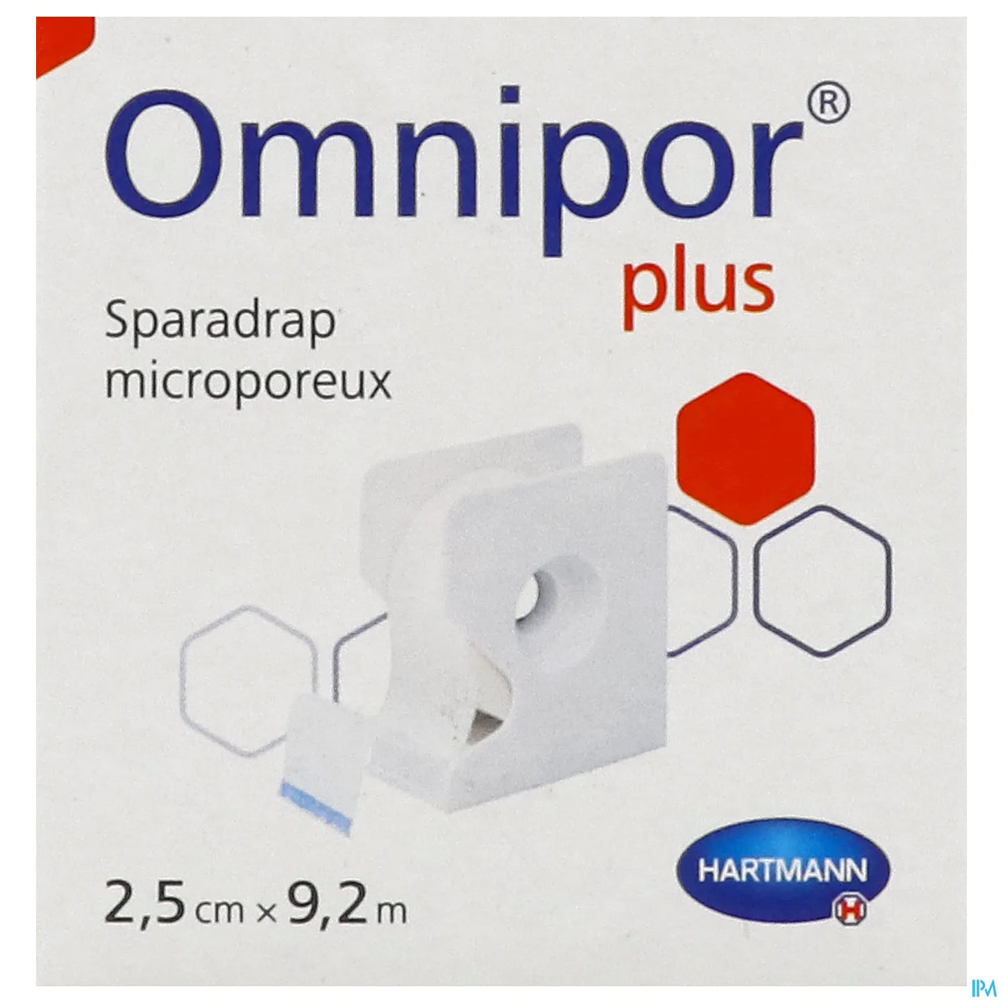 Omnipor Plus Sparadrap Microporeux Hypoallergénique 2.5cm x 9.2m
