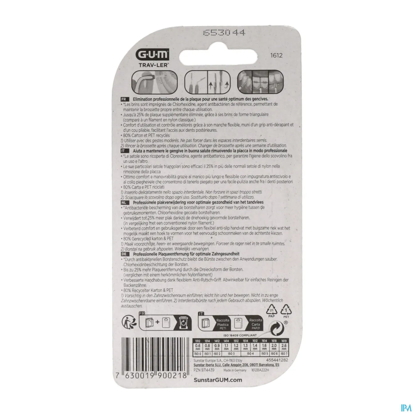 Trav-Ler Brossettes Interdentaires Réutilisables Taille 1.4mm Fuschia 6pcs