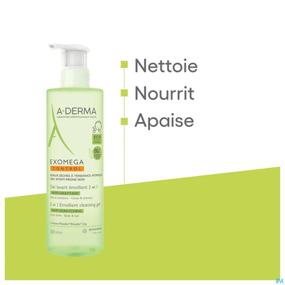 Exomega Control Anti-Itch Emollient Cleansing Gel 500ml