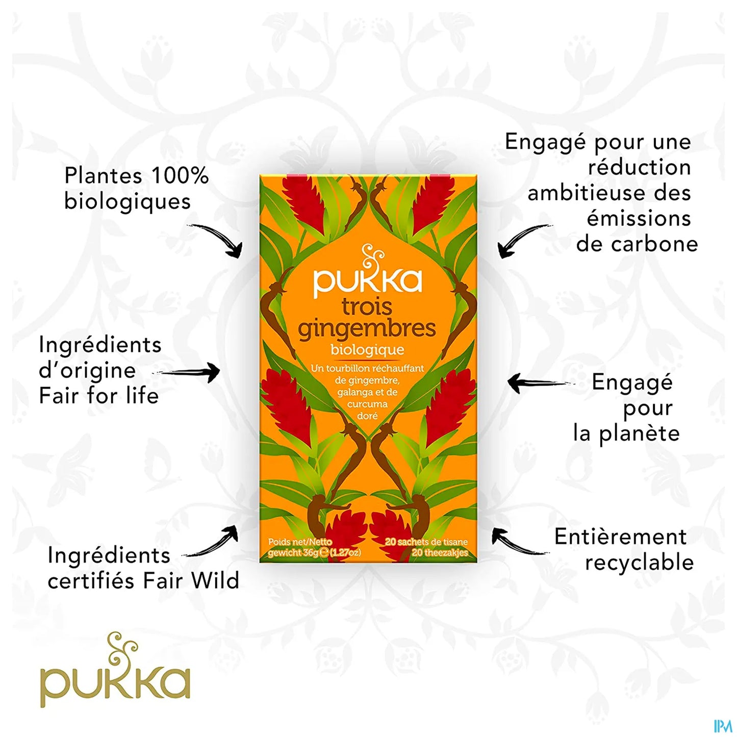 Infusion Trois Gingembres 20 Sachets