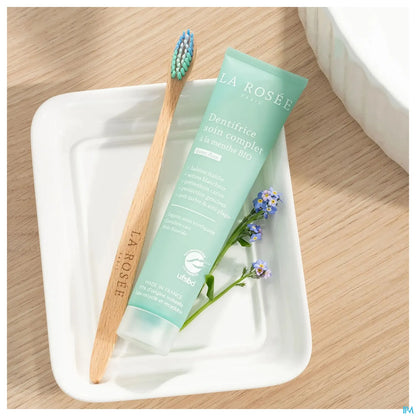 Dentifrice Soin Complet à la Menthe Bio Lot de 2x75ml + 1 Brosse à Dents Offerte