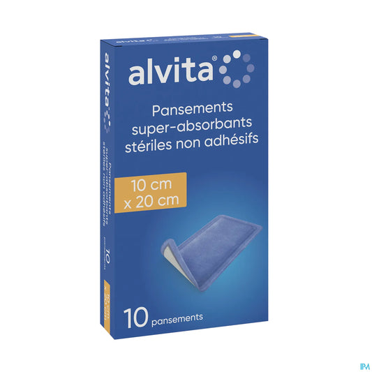 Pansement Super Absorbant Stérile 10x20 cm Boîte 10
