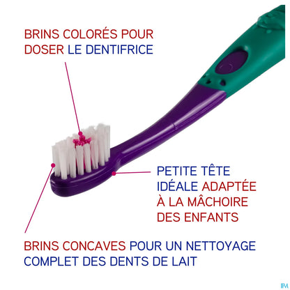 Kids Brosse à Dents Souple 2-6 Ans Violet 1 Pièce
