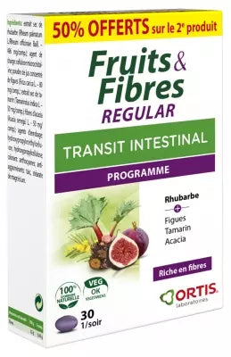 Fruits &amp; Fiber Regular 2 x 30 Tablets