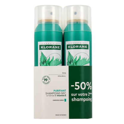 Shampooing Sec Purifiant Ortie Lot 2 x 150 ml