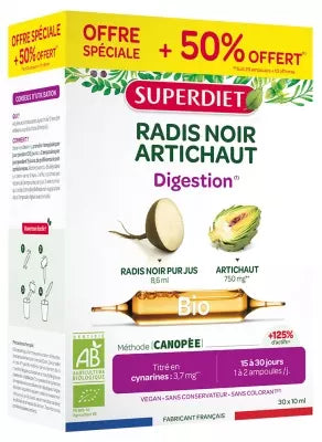 Radis Noir Artichaut Bio 15 ml x 30 Ampoules