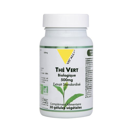Thé Vert Bio 500 mg Extrait Standardisé 30 Gélules