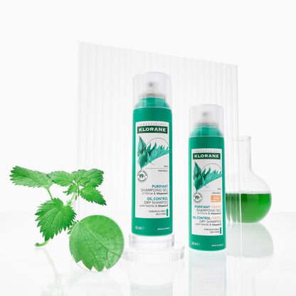 Shampoo secco all'ortica colorata con vitamina E 2 x 150 ml